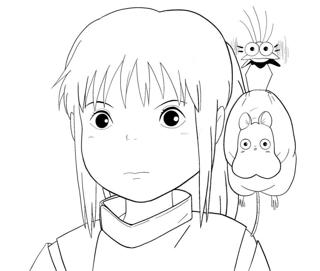 Spirited Away Colouring Pages Book Ghibli NEW No Face Haku Chihiro Boh Yubabah EBay UK