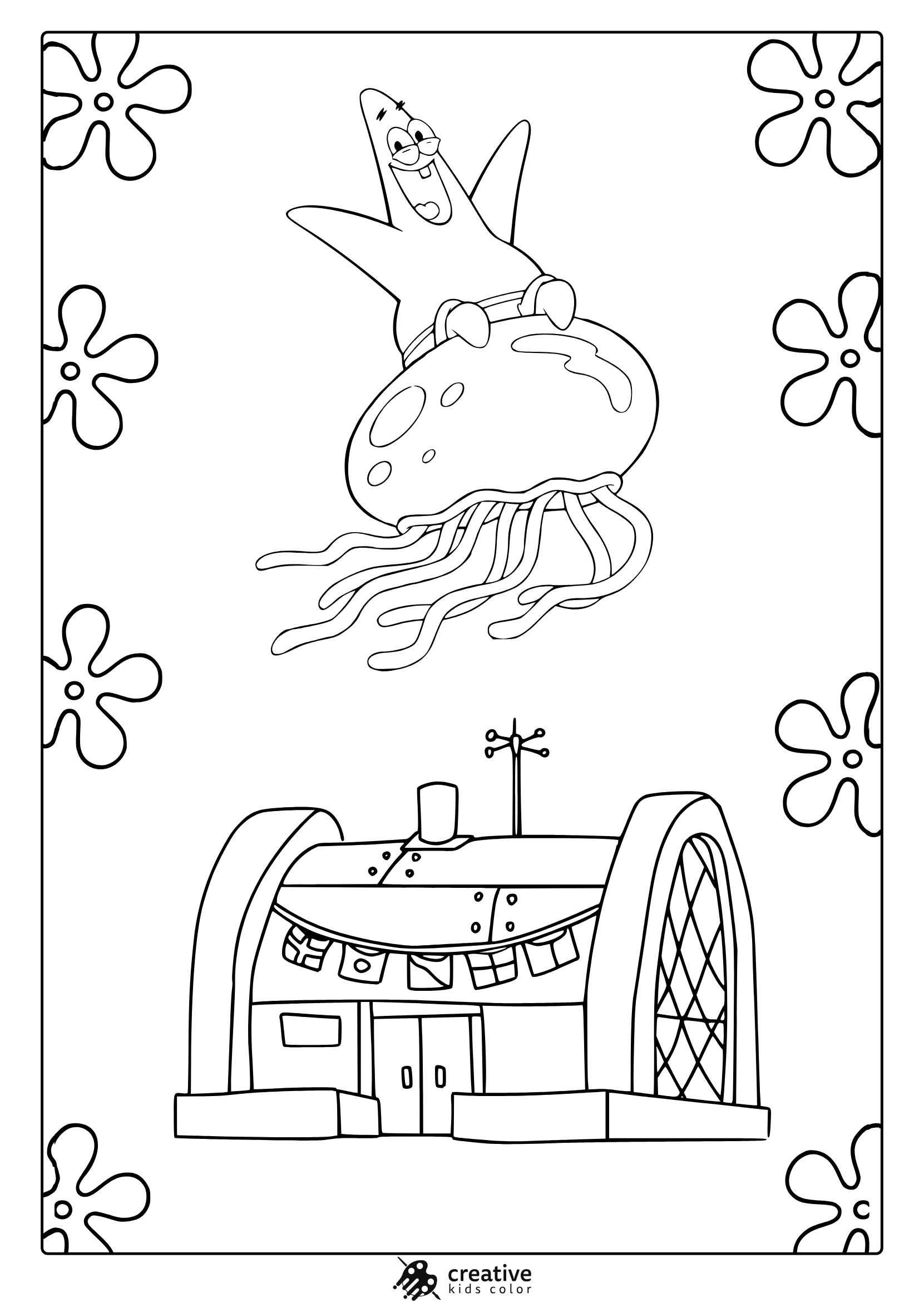 spongebob color by number printables
