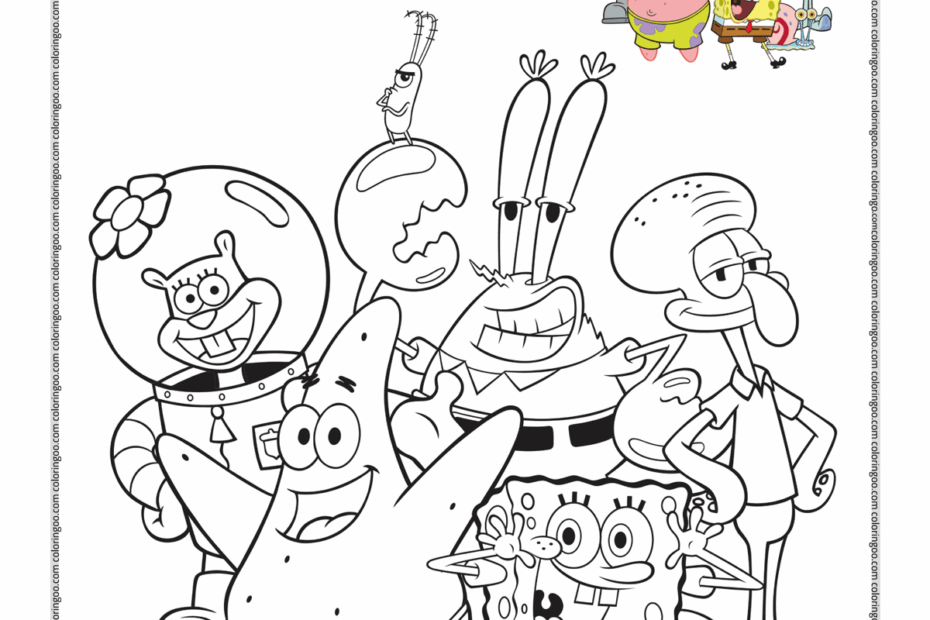 SpongeBob Squarepants And Friends Coloring Pages