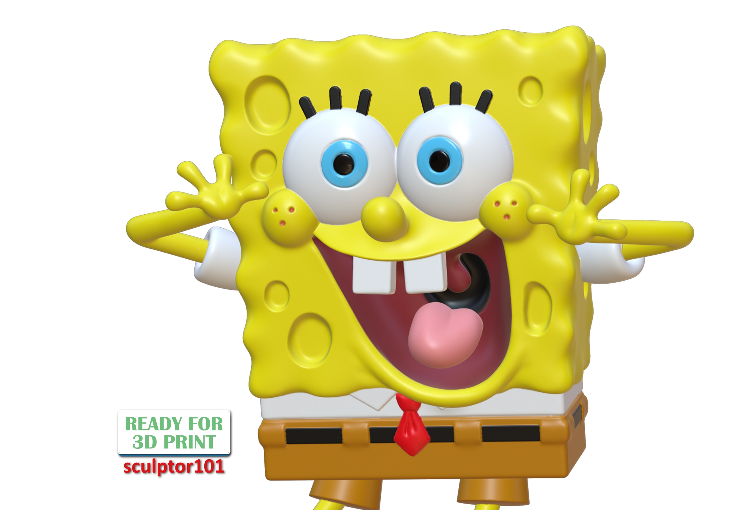  SpongeBob SquarePants Fan Art 3D Printable Model 3D File For Cults
