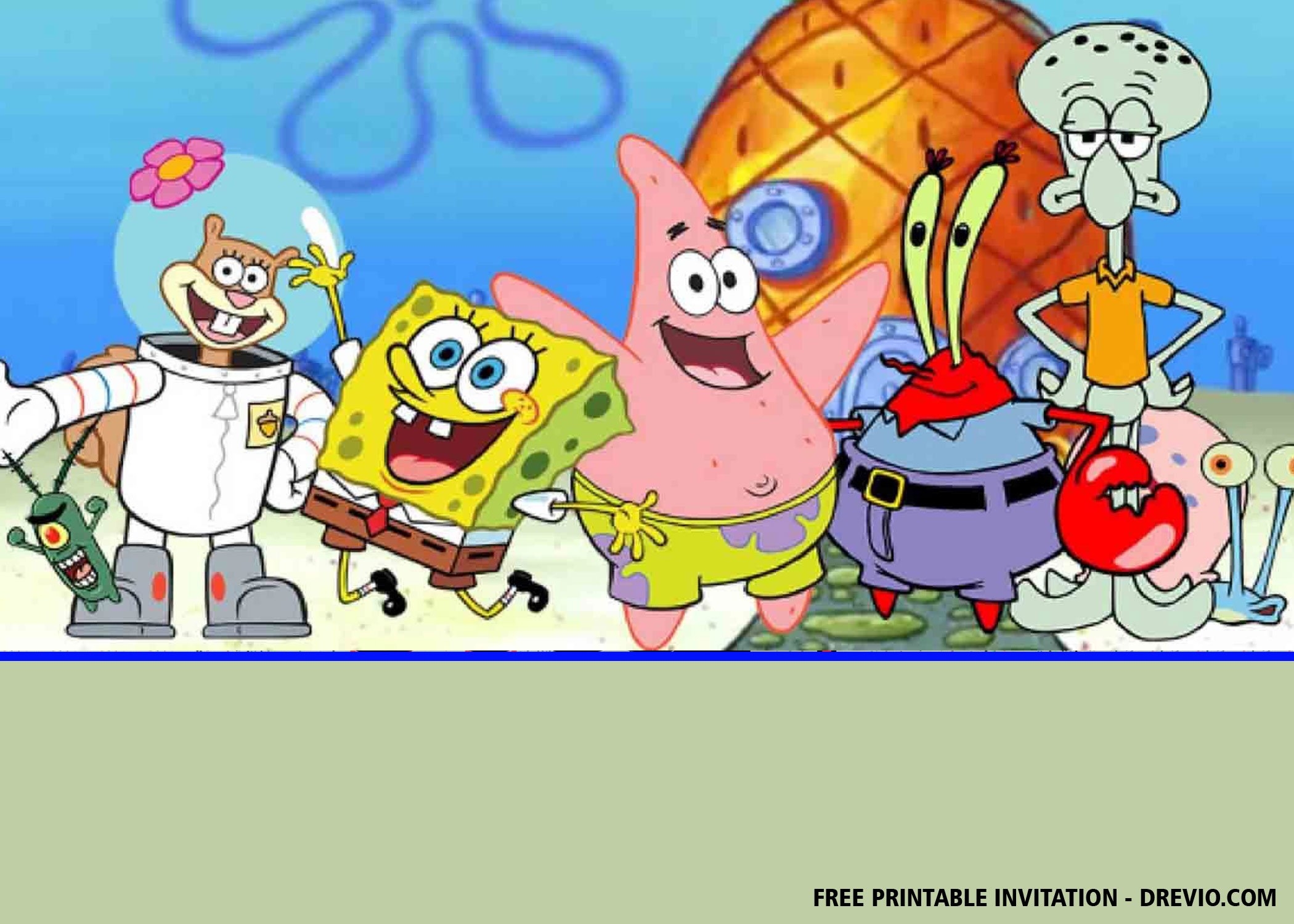 Spongebob Squarepants Invitations General Prints Worksheets Library
