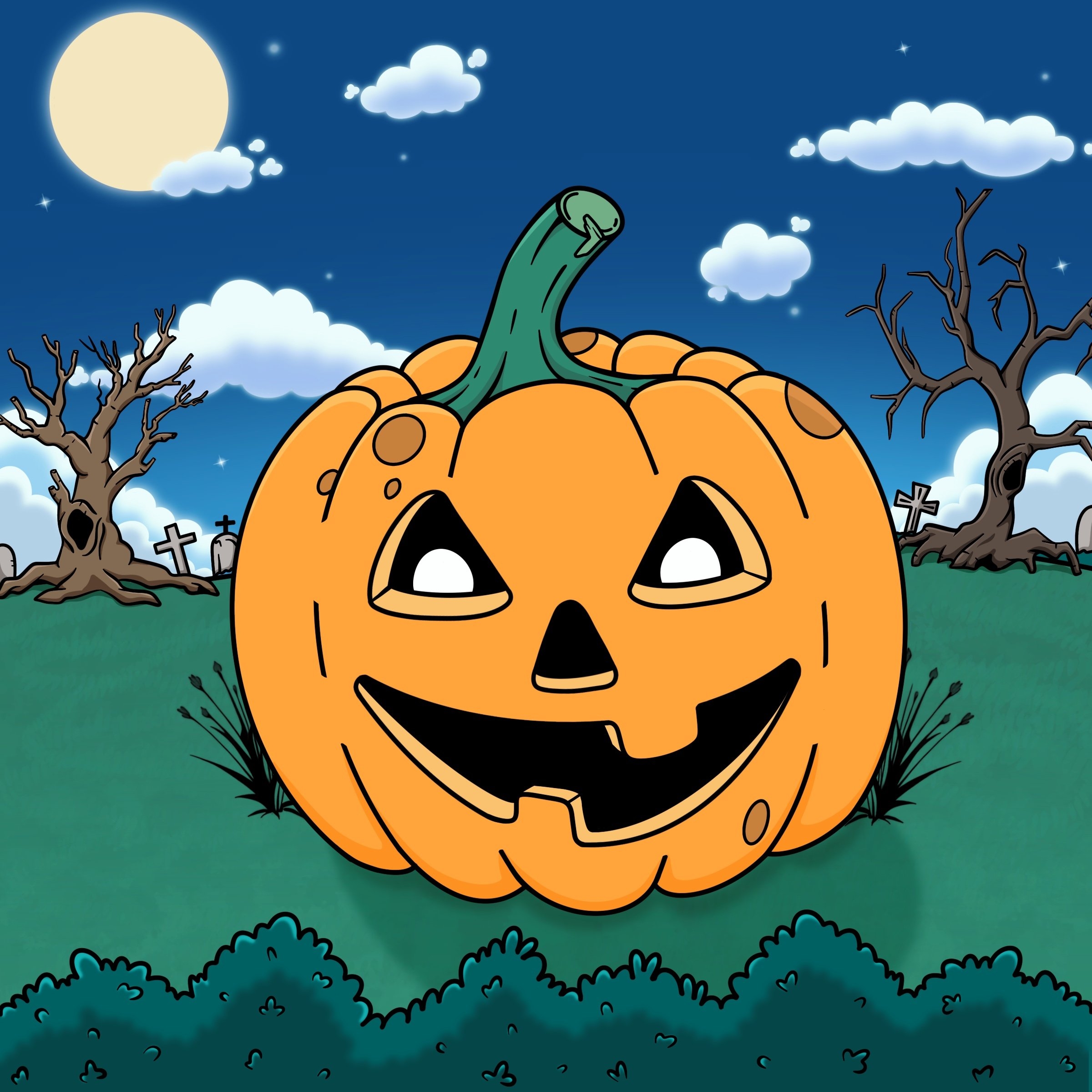 halloween pumpkin drawing