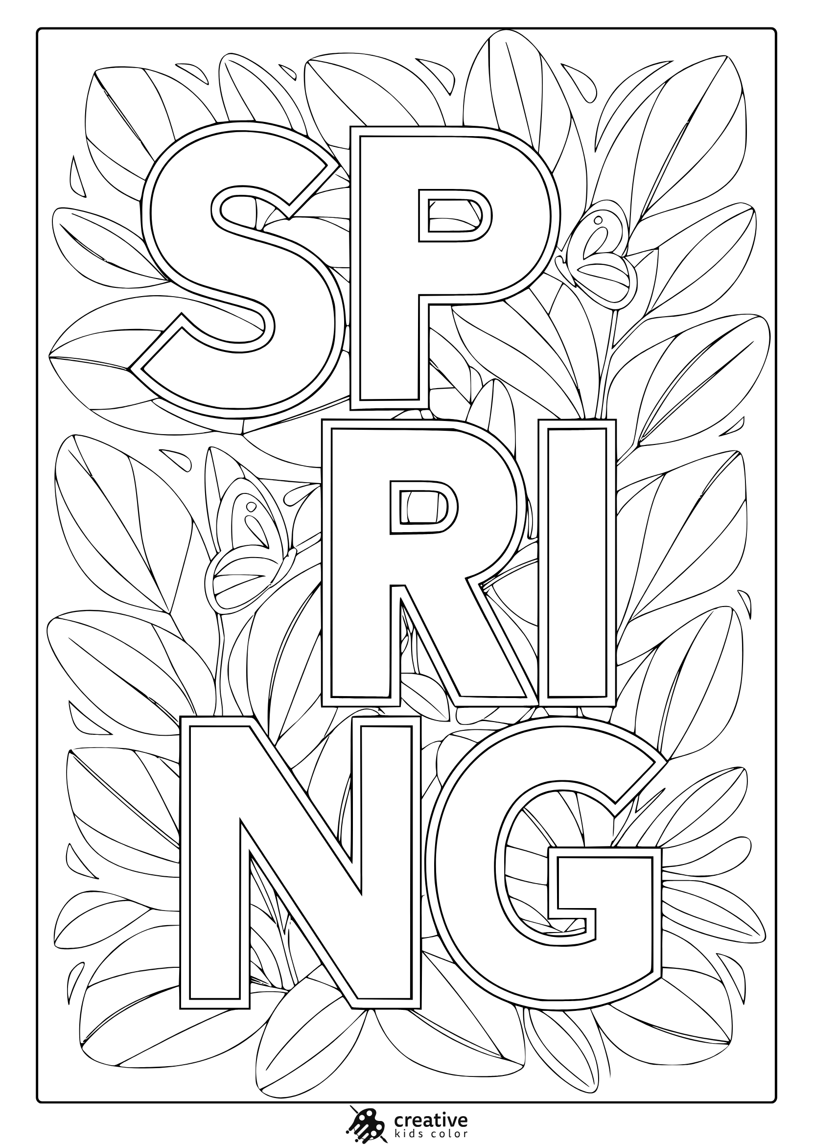 free spring coloring pages for children