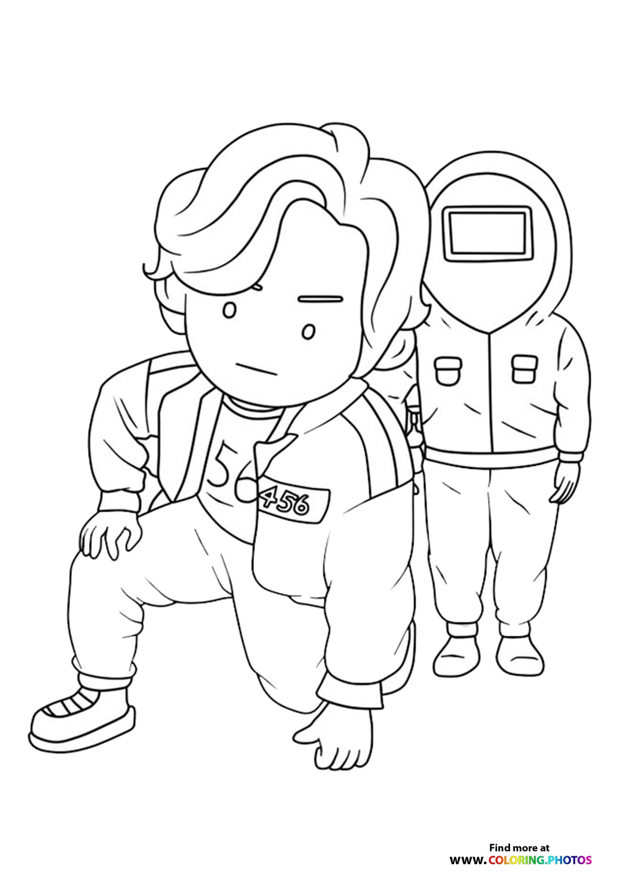 squid game coloring sheets