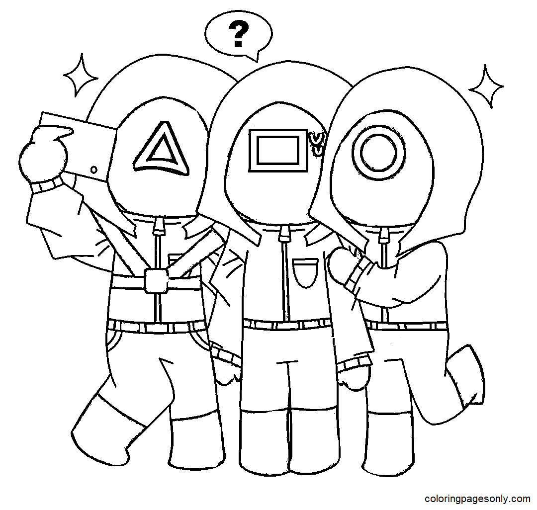 guard squid game coloring page