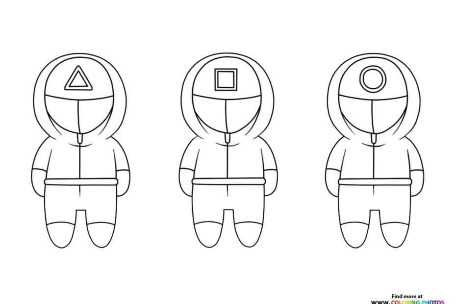 Squid Game Guards Coloring Pages For Kids