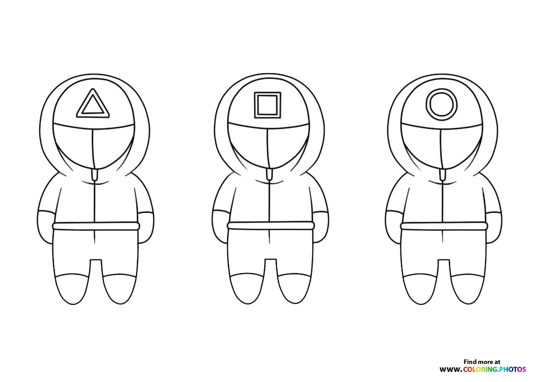 Squid Game Guards Coloring Pages For Kids