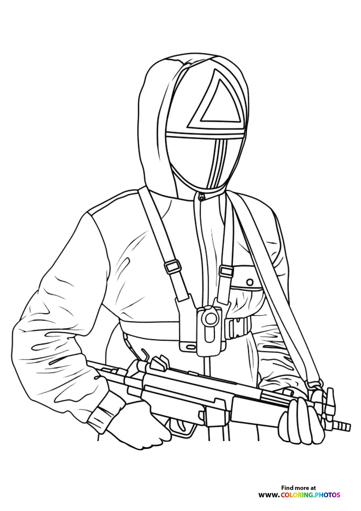Squid Game Solider Coloring Pages For Kids