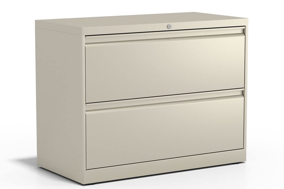 Staples 2 Drawer Commercial Lateral File Cabinet Finish Putty
