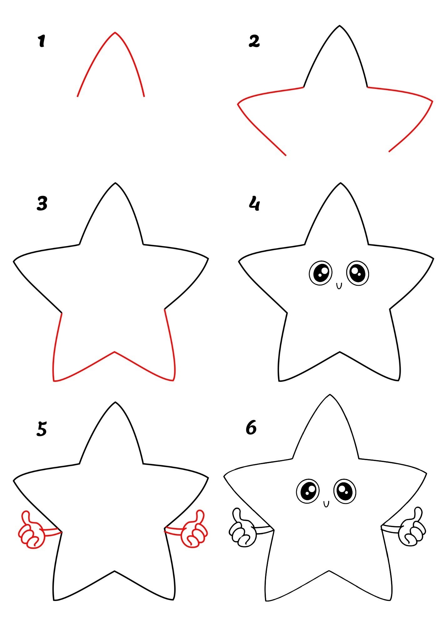how to draw a star'