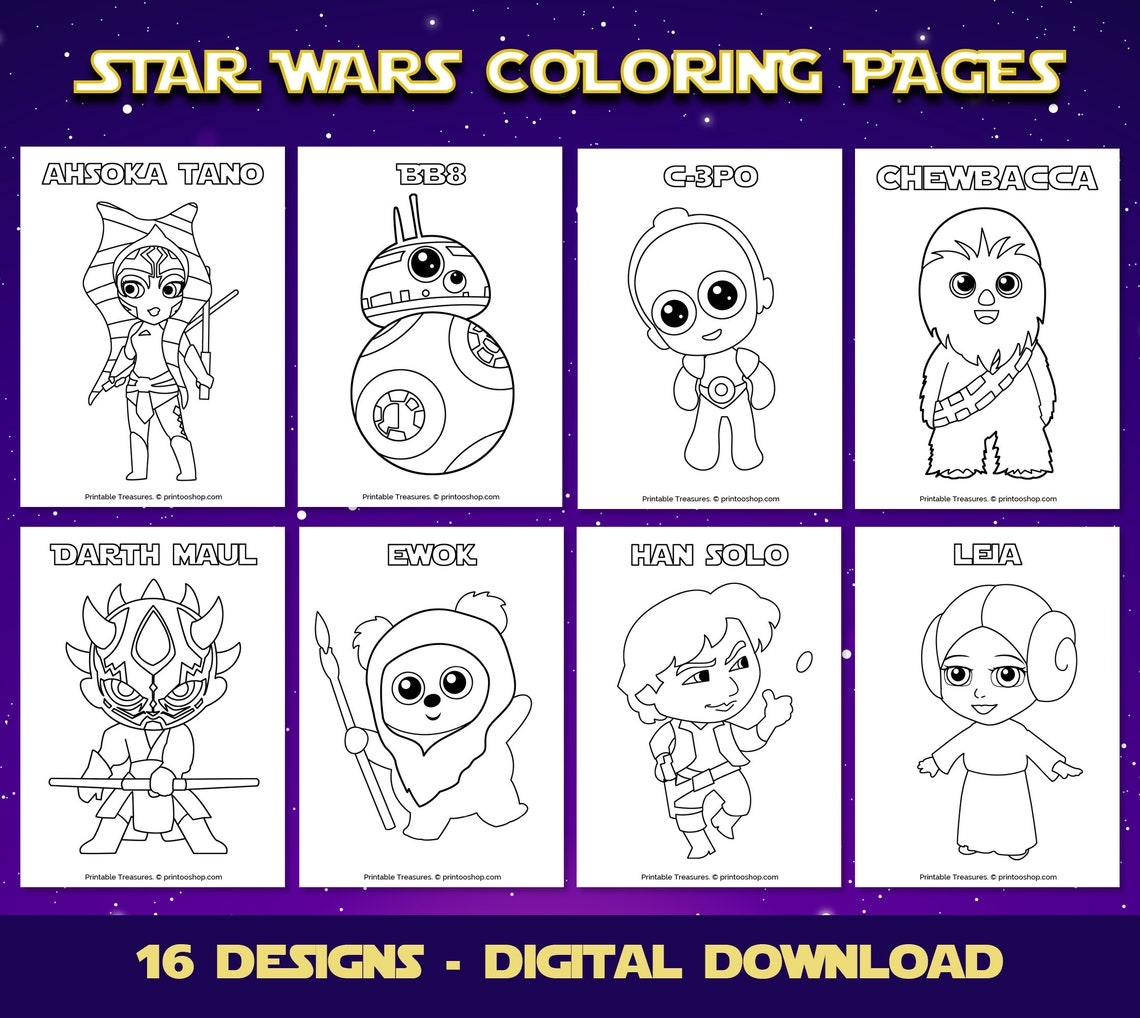 Star Wars Coloring Pages 16 Heroes