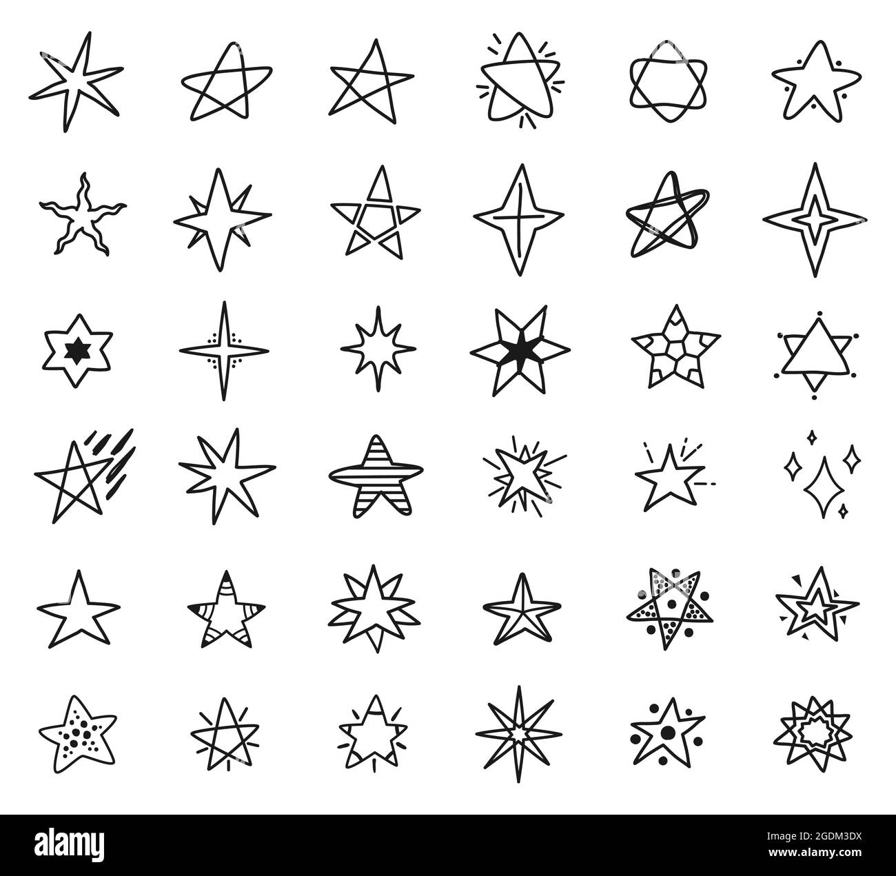 Stars Doodle Drawings Hand Drawn Star Sketches Simple Cute Stars Sparkles Or Starbursts Elements For Kids Textile Or Patterns Vector Set Cosmic Objects Outline Of Different Shapes Stock Vector Image U0026 Art 