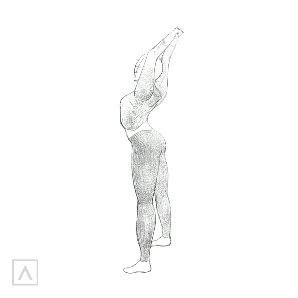drawing human body from behind