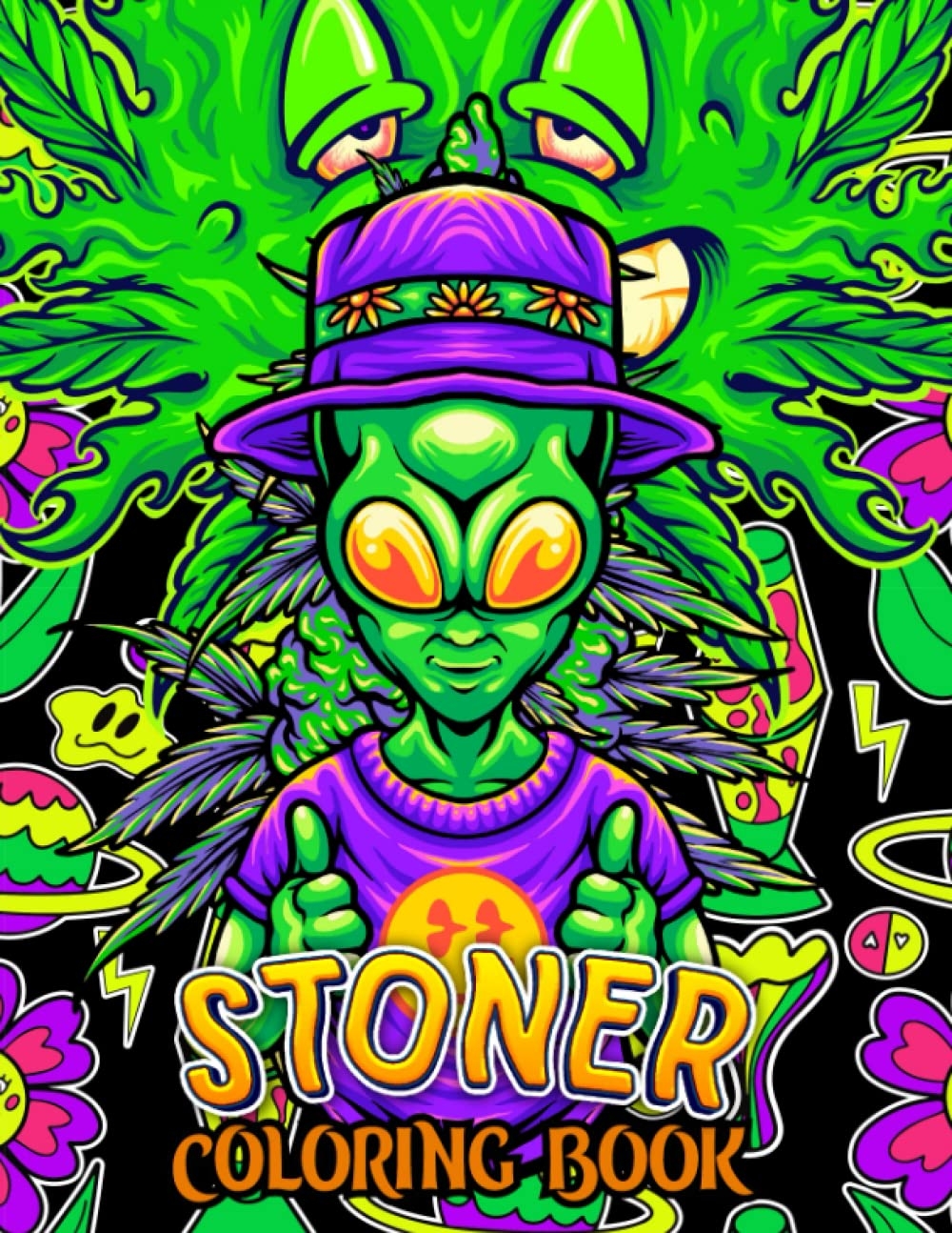 Stoner Coloring Book 50 Trippy Psychedelic Coloring Pages For Adults 420 EBay