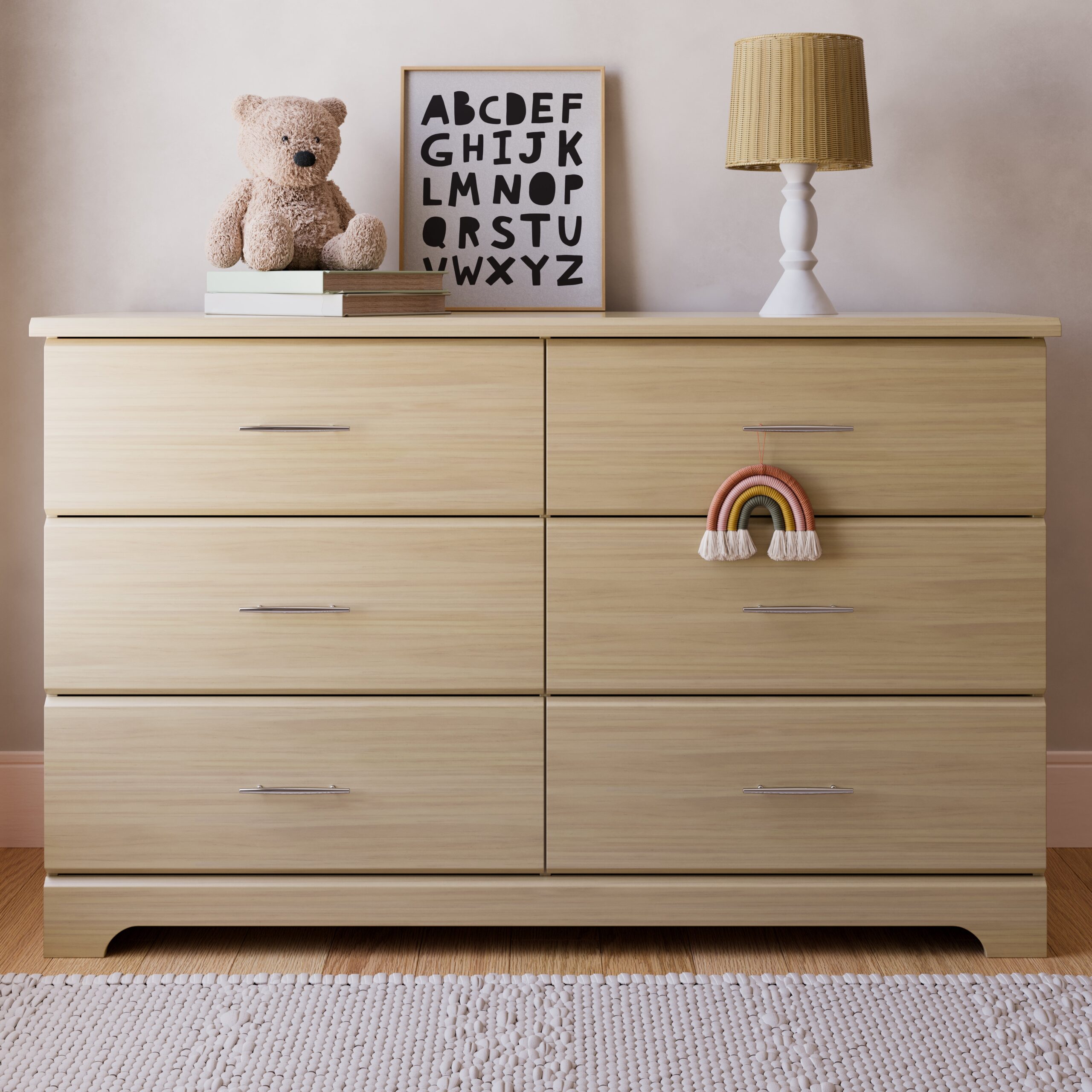 Storkcraft Brookside 6 Drawer Double Dresser Driftwood