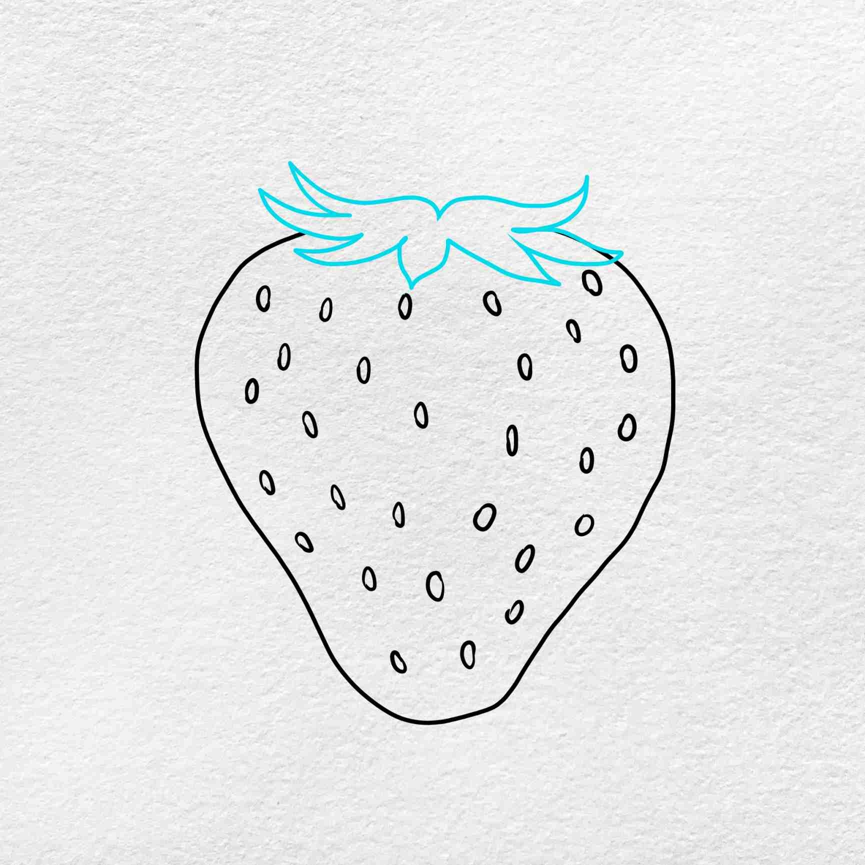 strawberry drawing easy