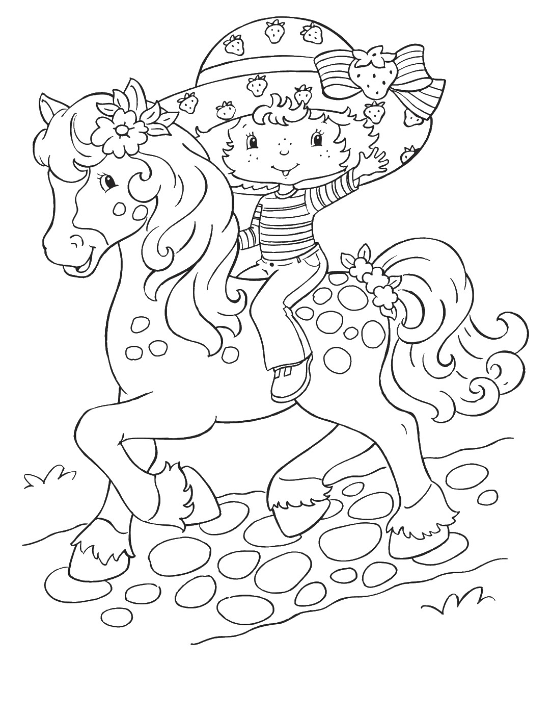 Strawberry Shortcake Coloring Pages Birthday Printable