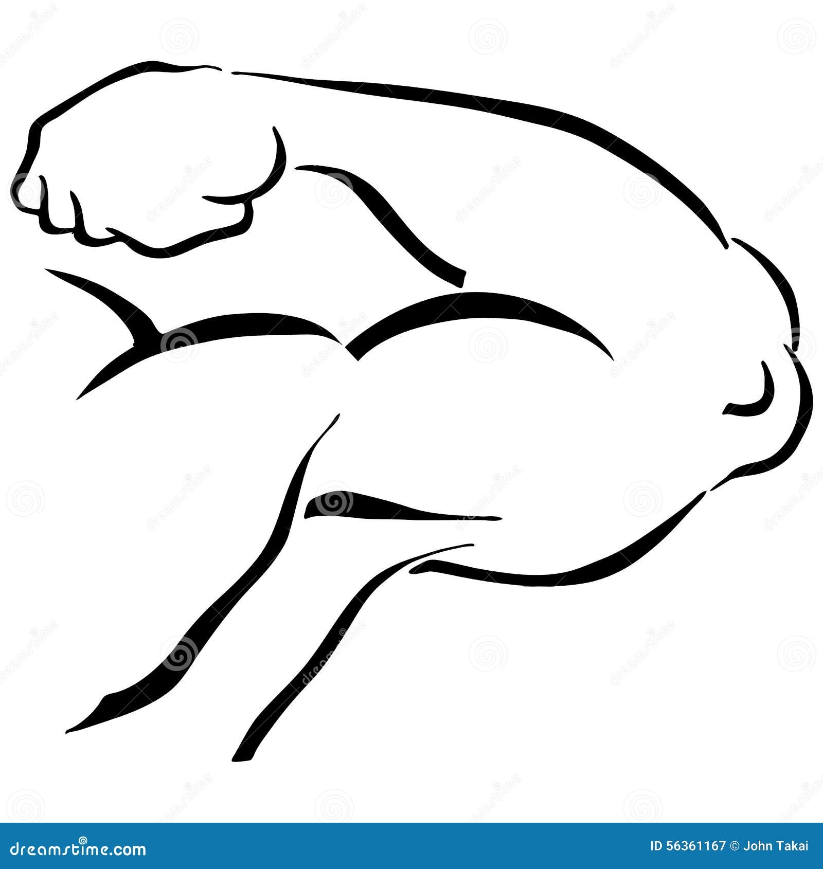 Strong Man Flexing Arm Stock Vector Illustration Of Black 56361167
