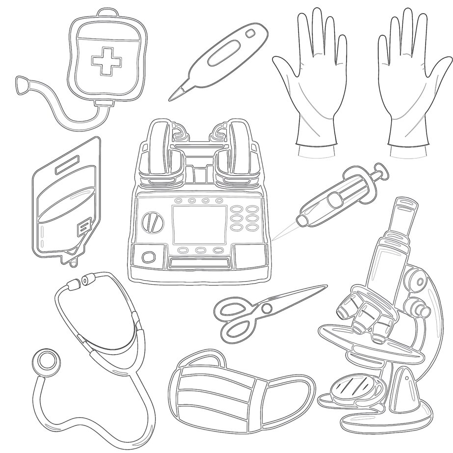 Subjects Of Medicine Coloring Pages Mimi Panda