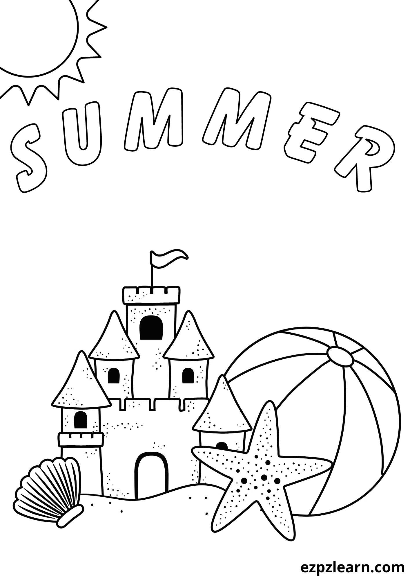 free summer coloring pages pdf