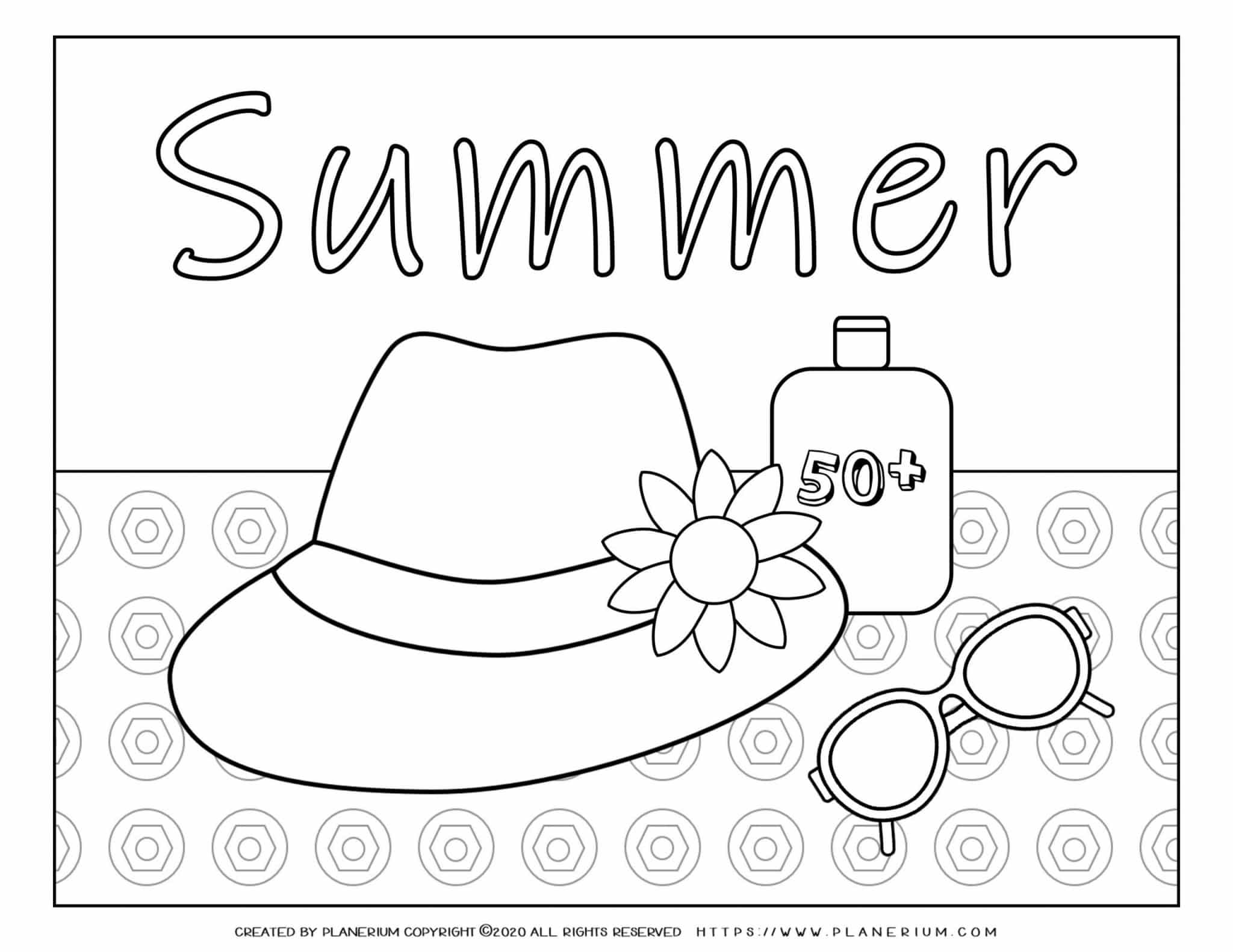 sunglass coloring sheet
