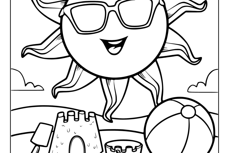 Summer Coloring Pages 20 Free Printable PDF