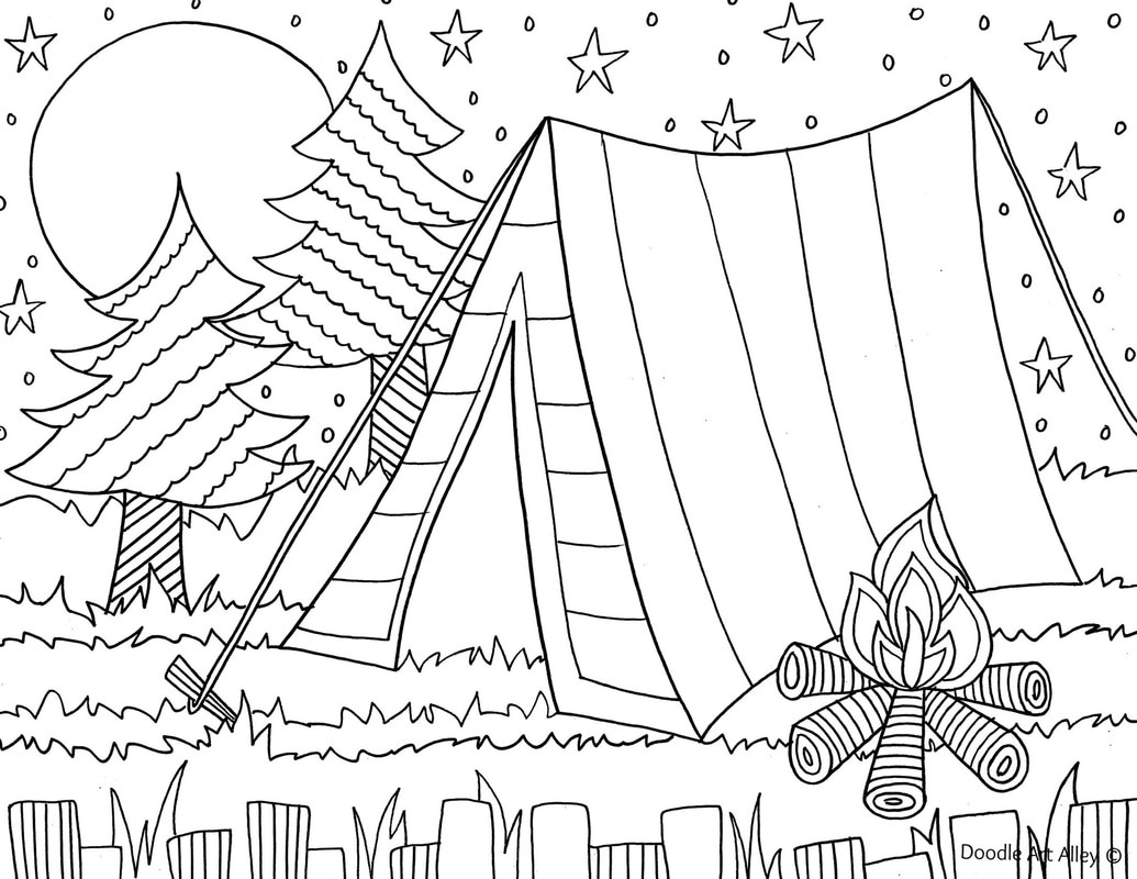 color pages printable free summer
