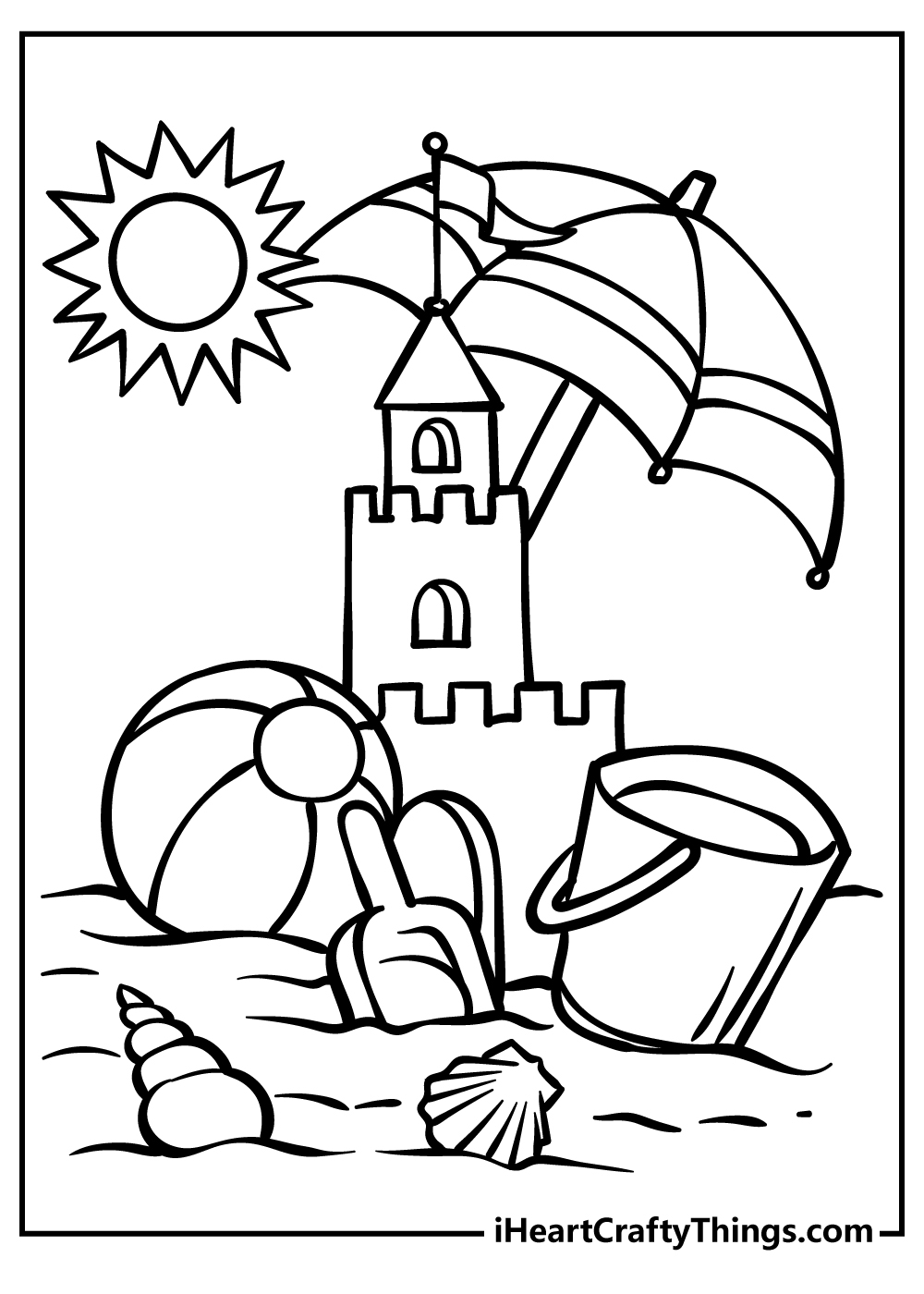 Summer Coloring Sheet Printable Printable Party Favors