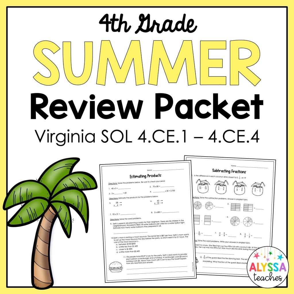 Summer Math Worksheets Your 3rd Graders Will Love Alyssa Teaches