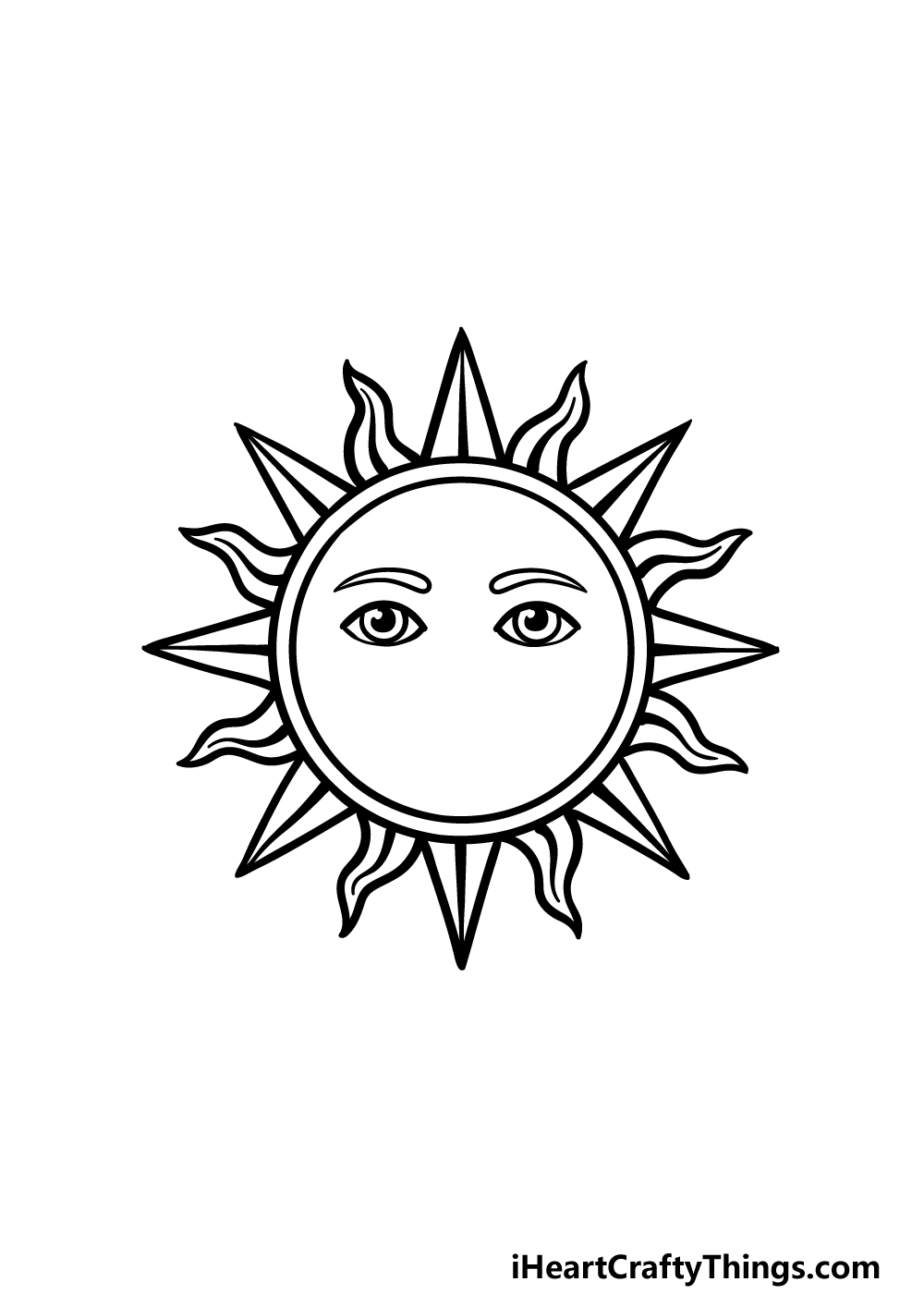 Sun And Moon Drawing How To Draw A Sun And Moon Step By Step