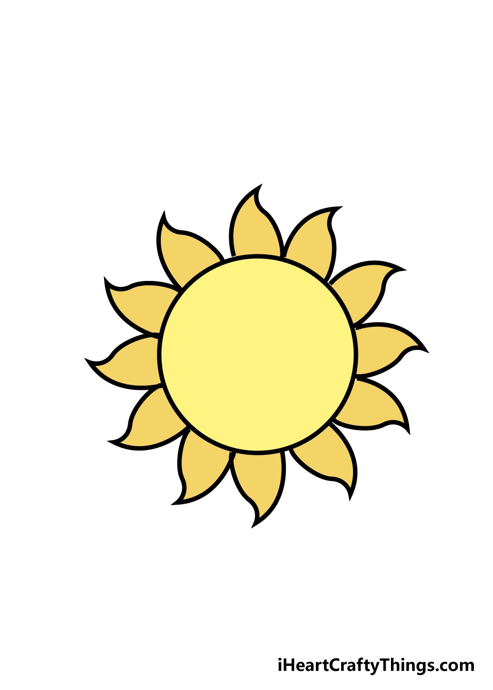Sun Drawing How To Draw The Sun Step By Step