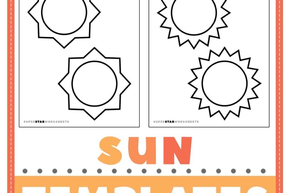 Sun Template Free Printables Superstar Worksheets