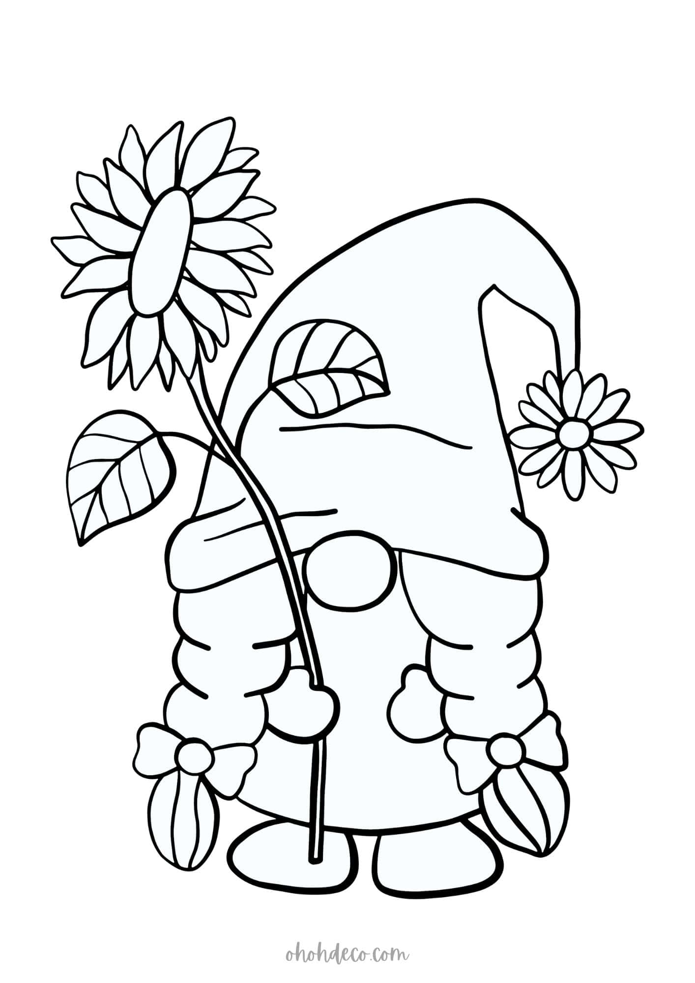 Sunflower Coloring Page 1 Ohoh Deco