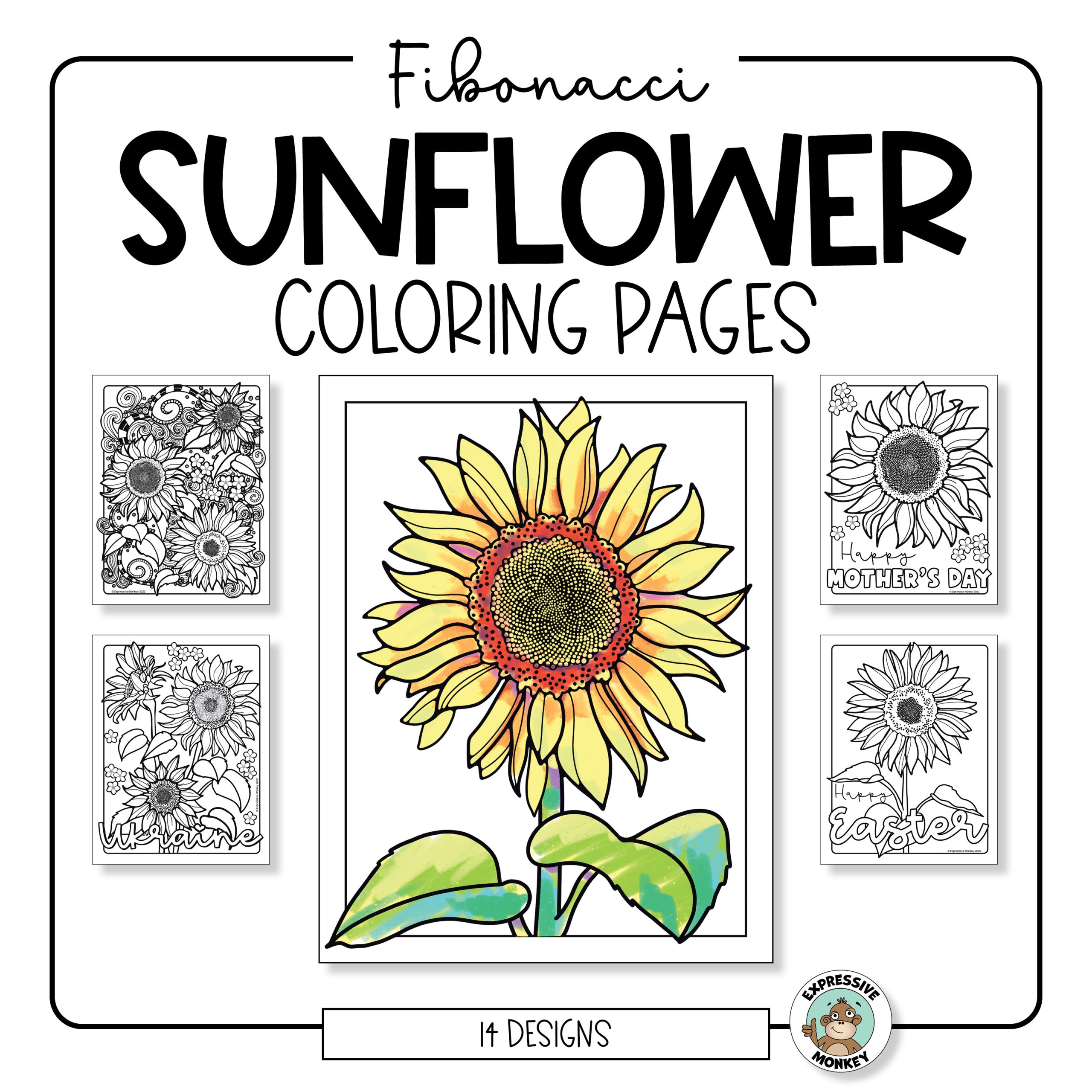 sunflower coloring sheets printable