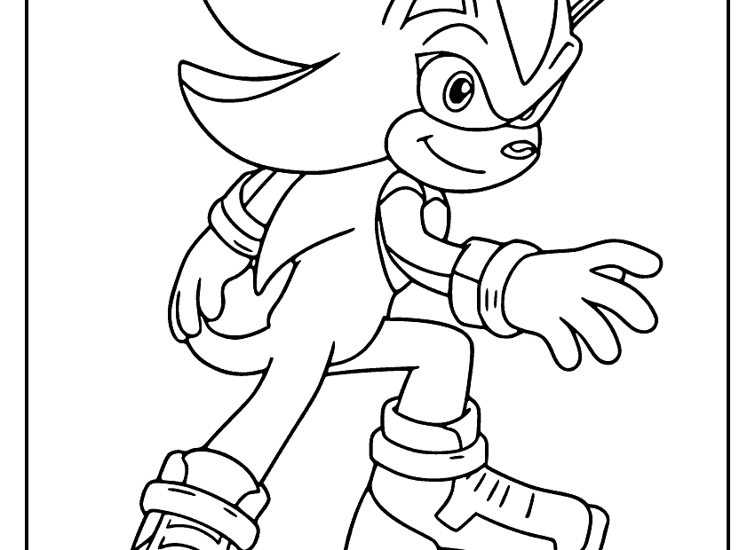 Super Shadow Coloring Page Sketch Repo