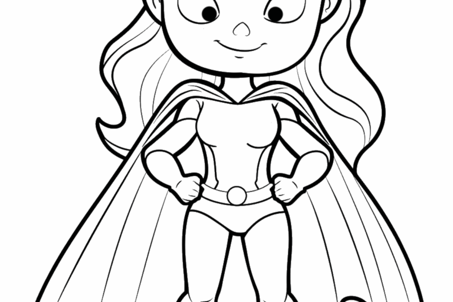 Superhero Girl Coloring Page