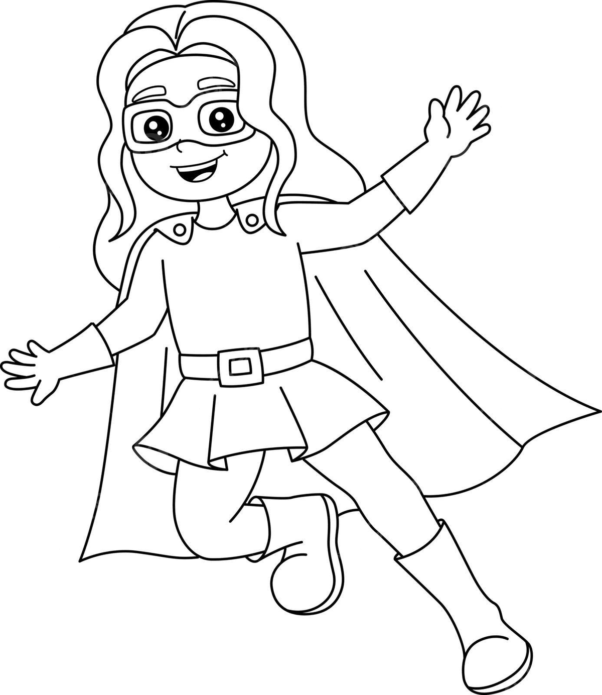 Superhero Girl Coloring Page Isolated For Kids Drawing Female Graphic Vector Wing Drawing Girl Drawing Female Drawing Illustration Background And Wallpaper For Free Download Pngtree