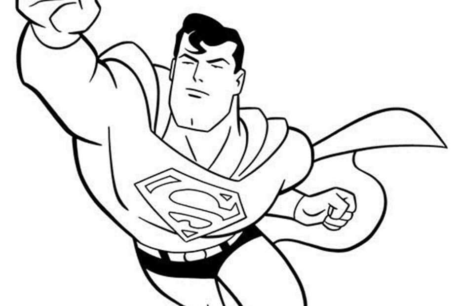 Superman Flying Coloring Pages For Kids