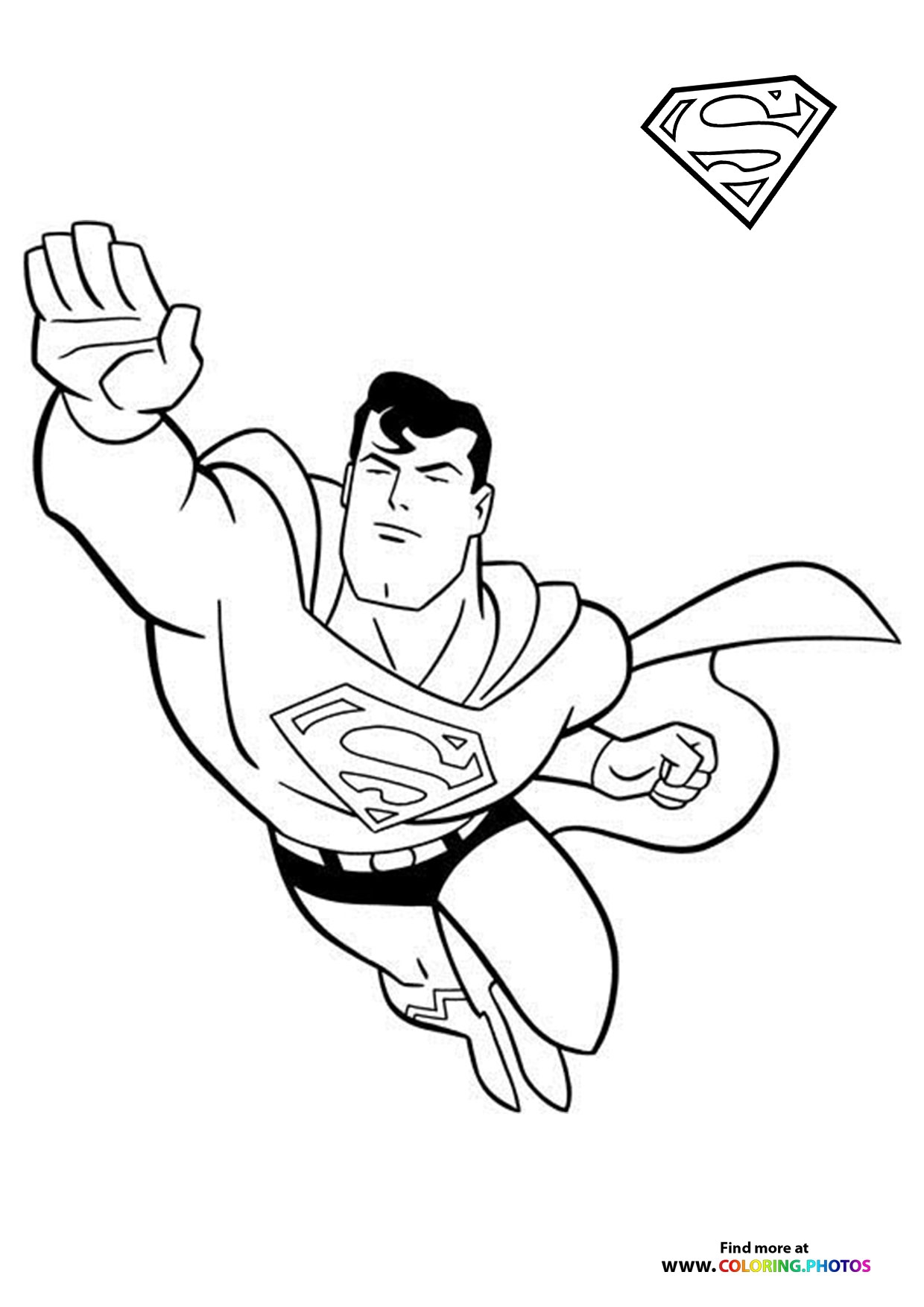Superman Flying Coloring Pages For Kids
