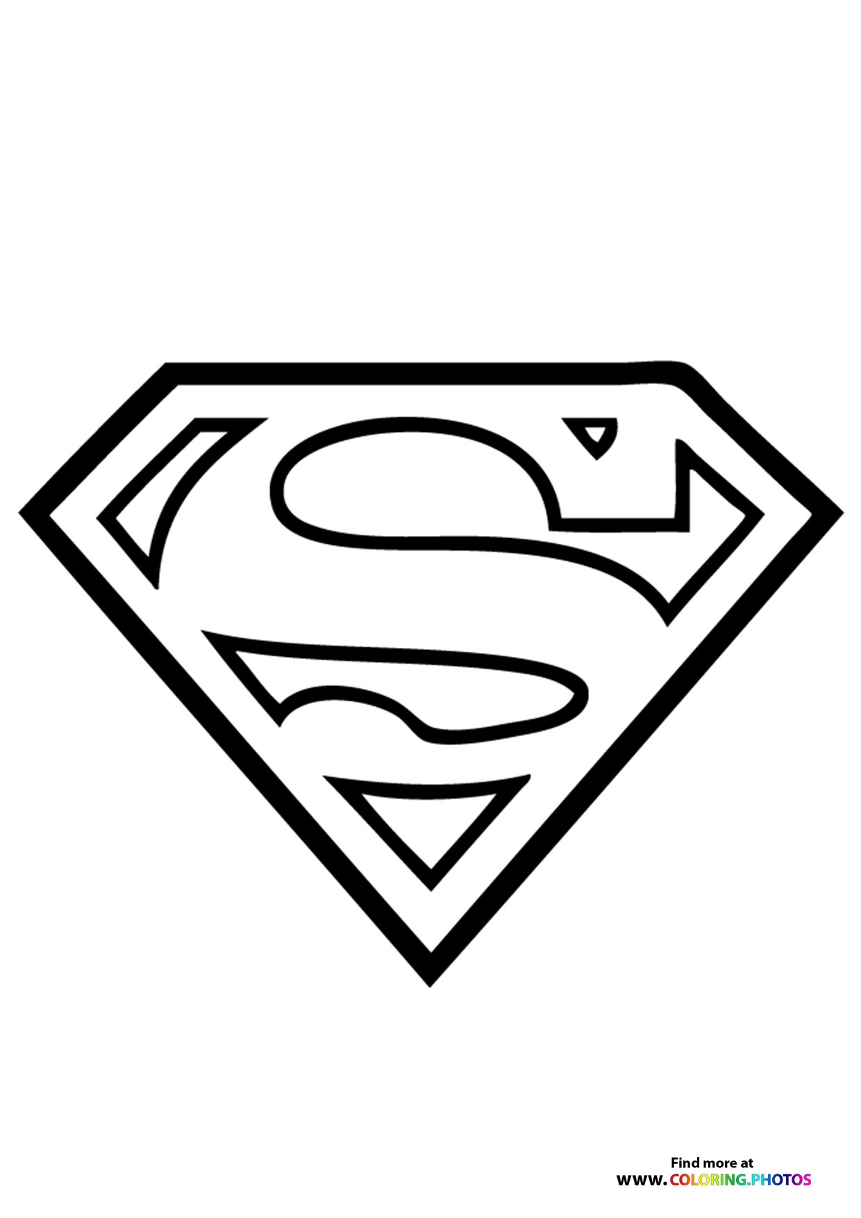superman sketch for colouring