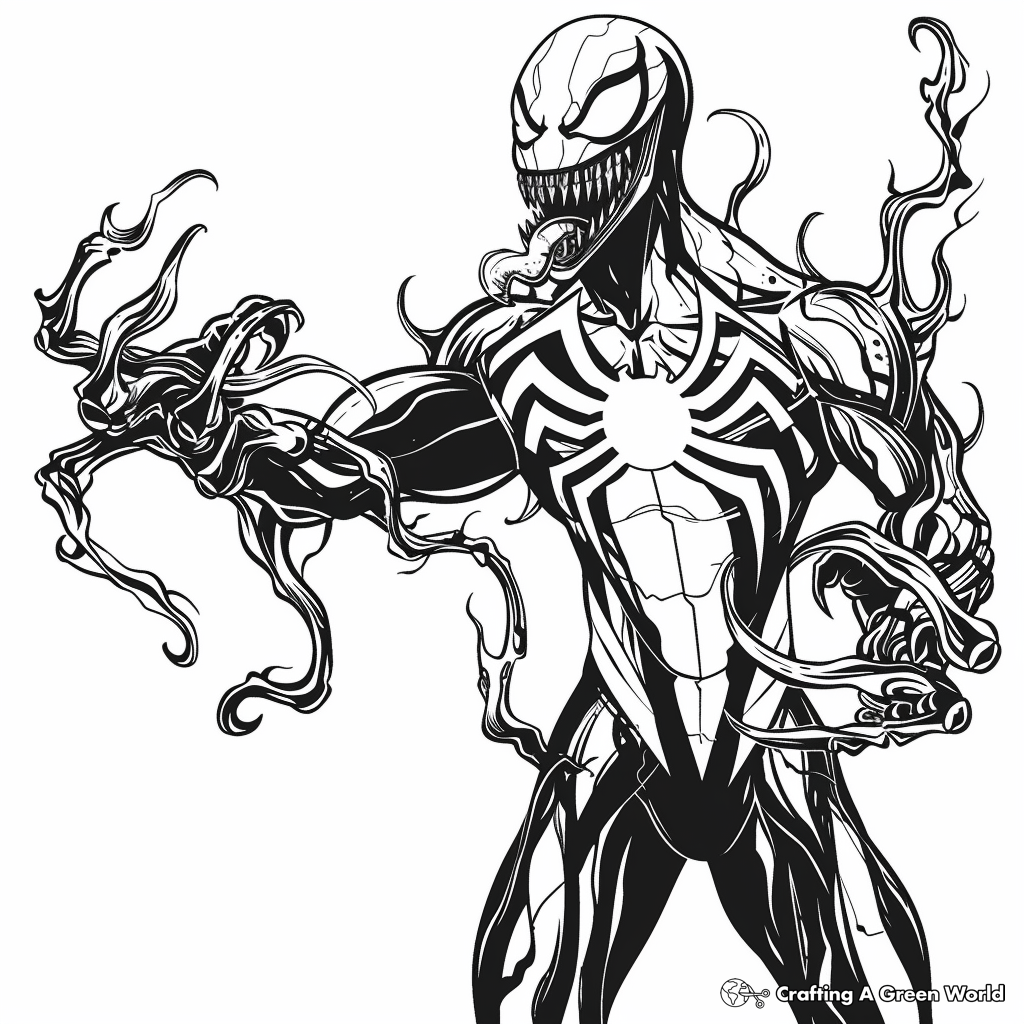 realistic venom coloring pages