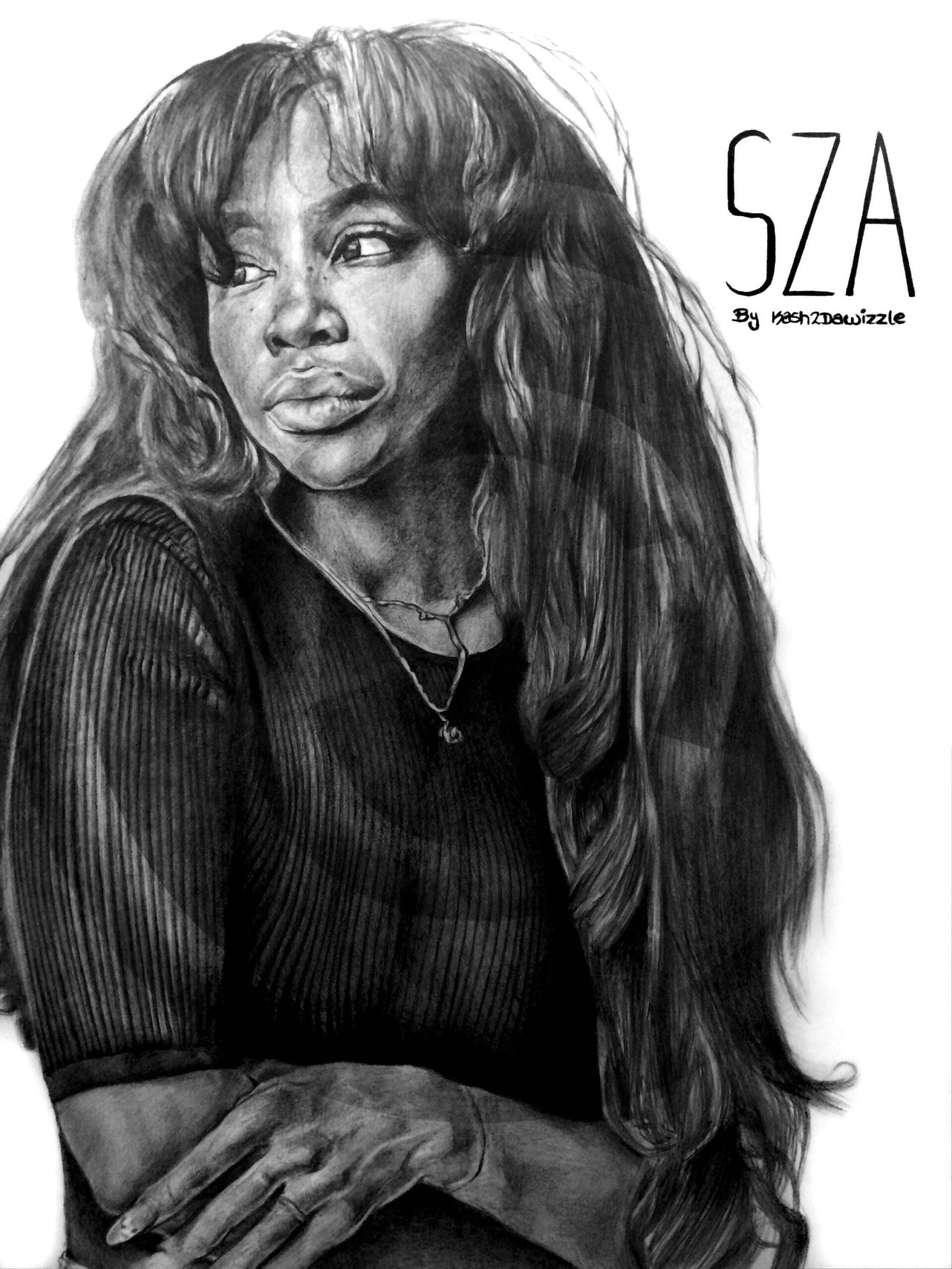 SZA drawing Gloss Print Etsy