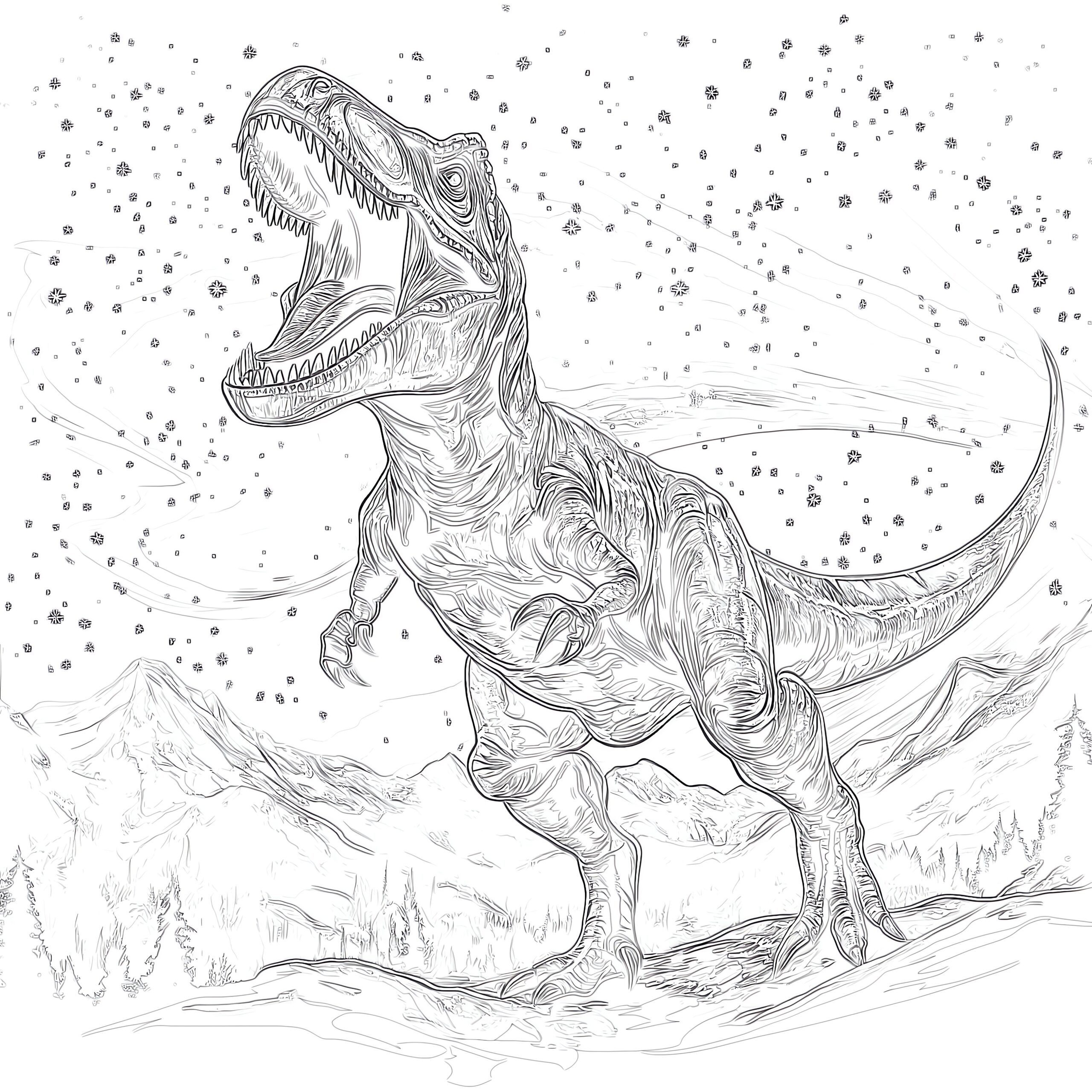 free printable pictures of tyrannosaurus