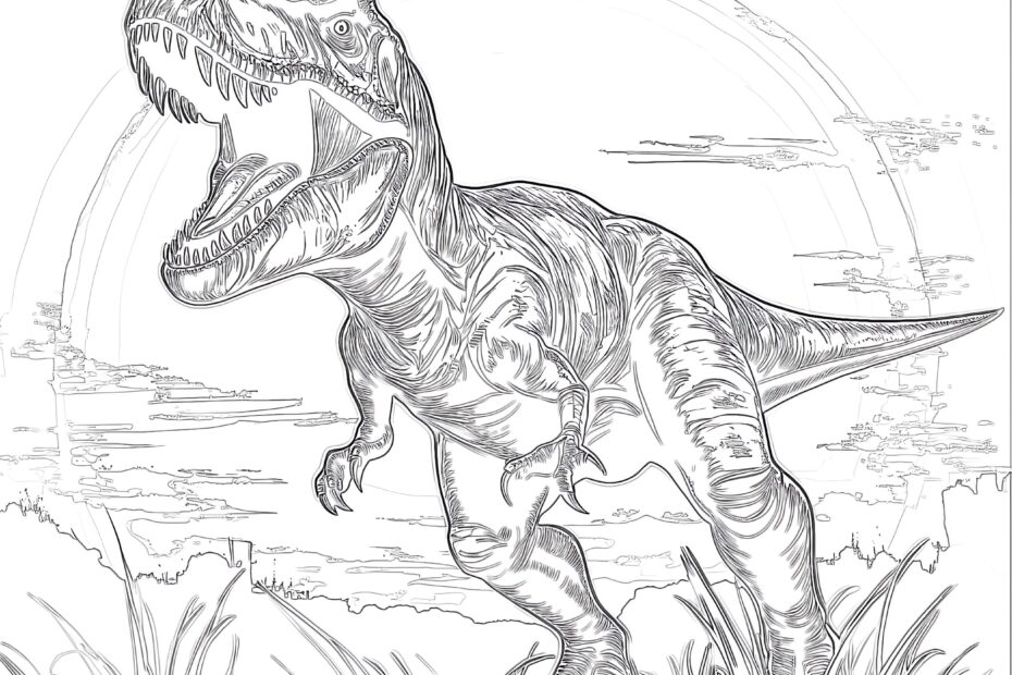 T Rex Printable Dinosaur Coloring Pages Coloring Pages Mimi Panda