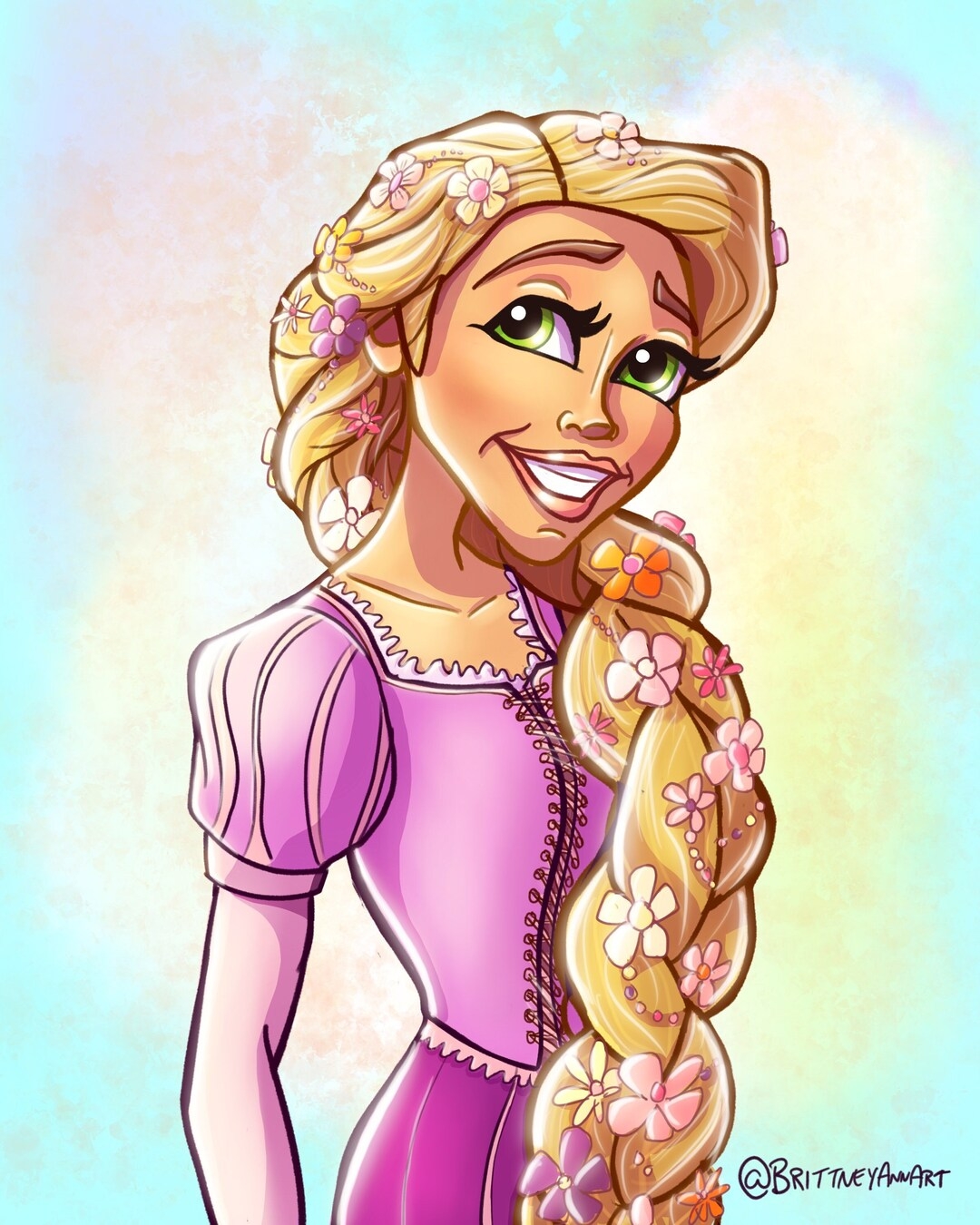 Tangled Rapunzel Wall Art Disney Room Decor Disney Princess Print 