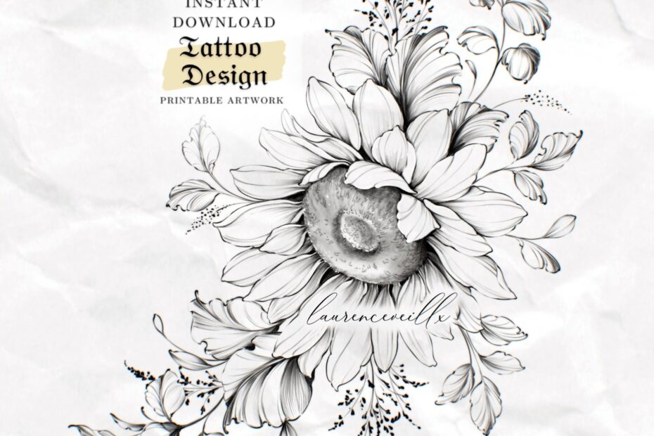 Tattoo Design For Women Tattoo Drawing Stencil Outline Ready
