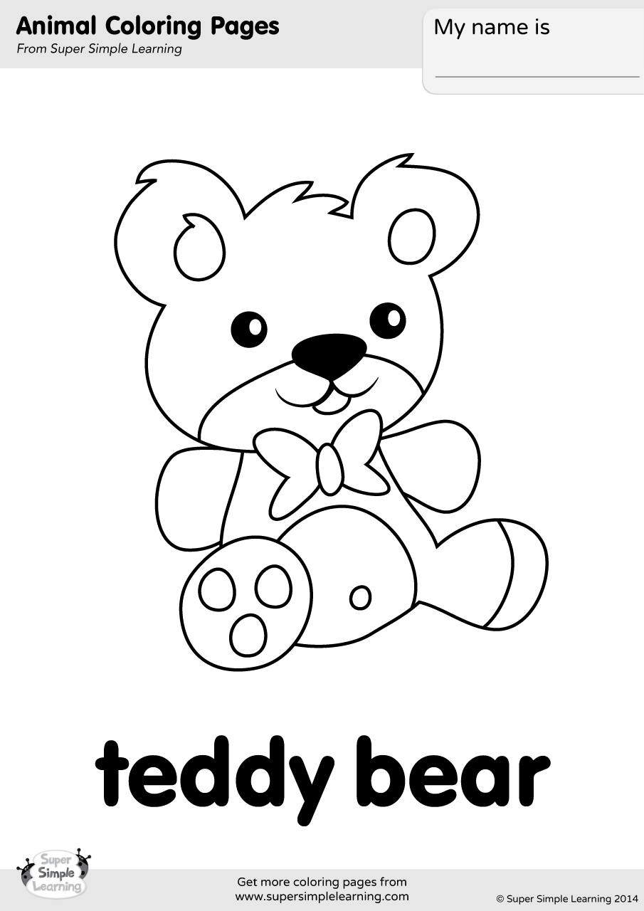 teddy bear color sheet