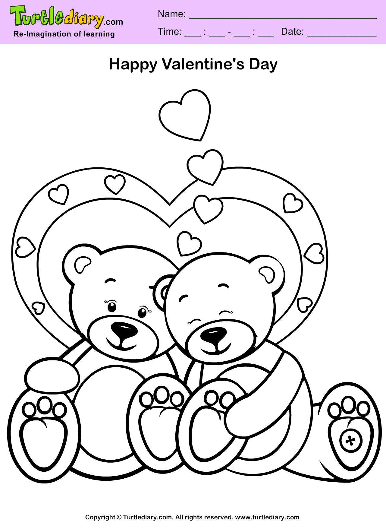 valentines teddy bear coloring pages