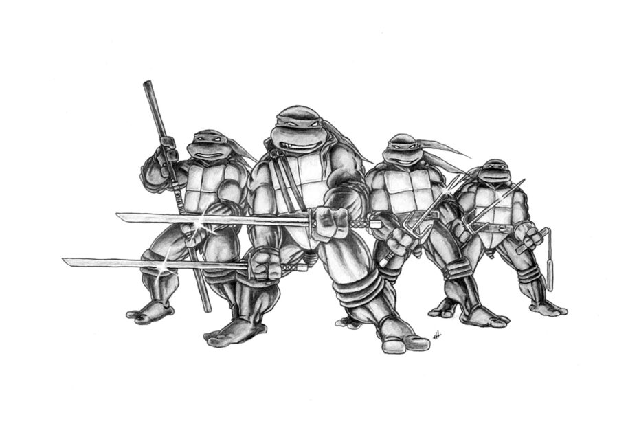 Teenage Mutant Ninja Turtles PENCIL DRAWING Etsy