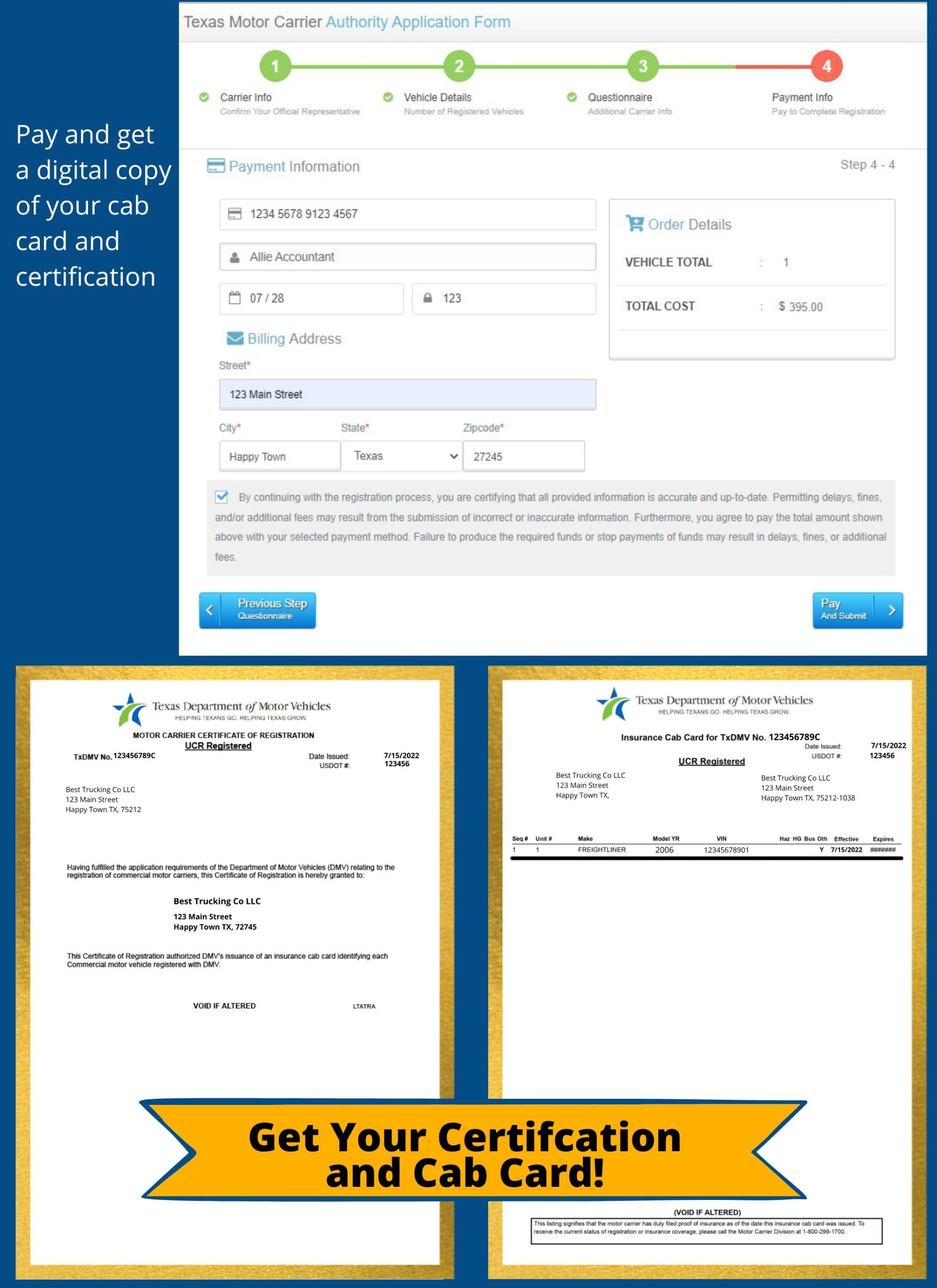 Texas DOT Number TxDMV Guide 281 220 8439